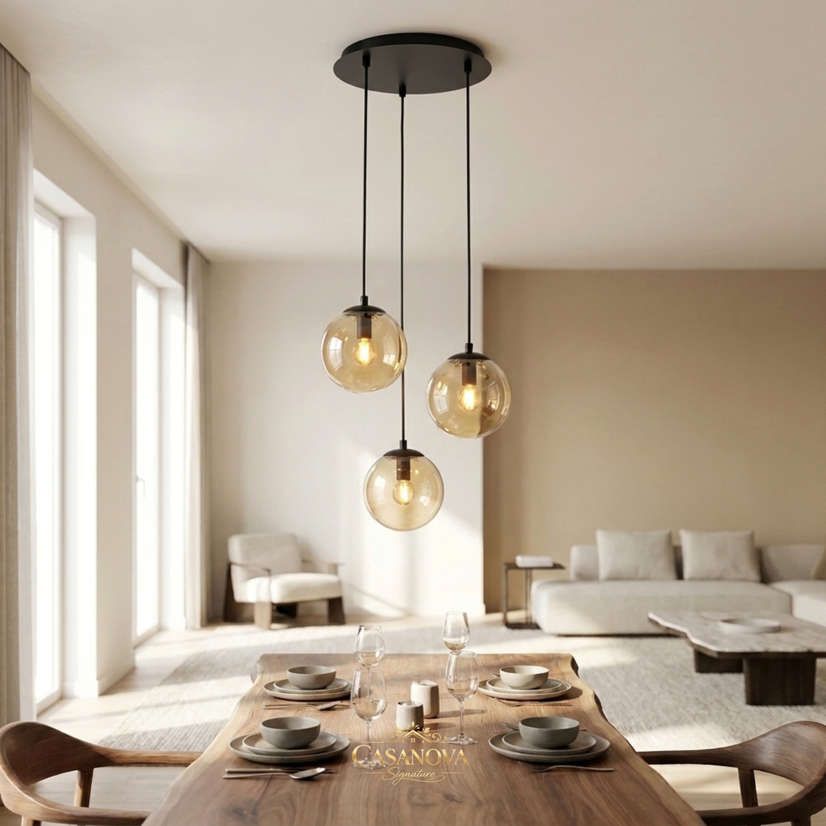 plafonnier-suspension-triple-globe-ambre-andas-nellin