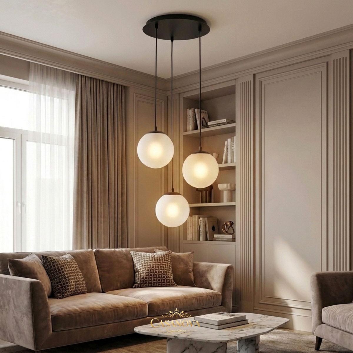 plafonnier-suspension-triple-globe-ambre-andas-nellin
