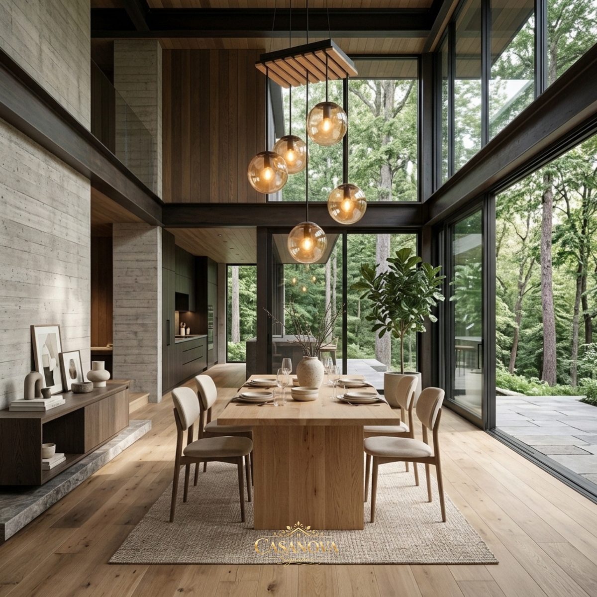 plafonnier-cascade-5-spheres-ambrees-bois-erinette-andas-erinette-destockage