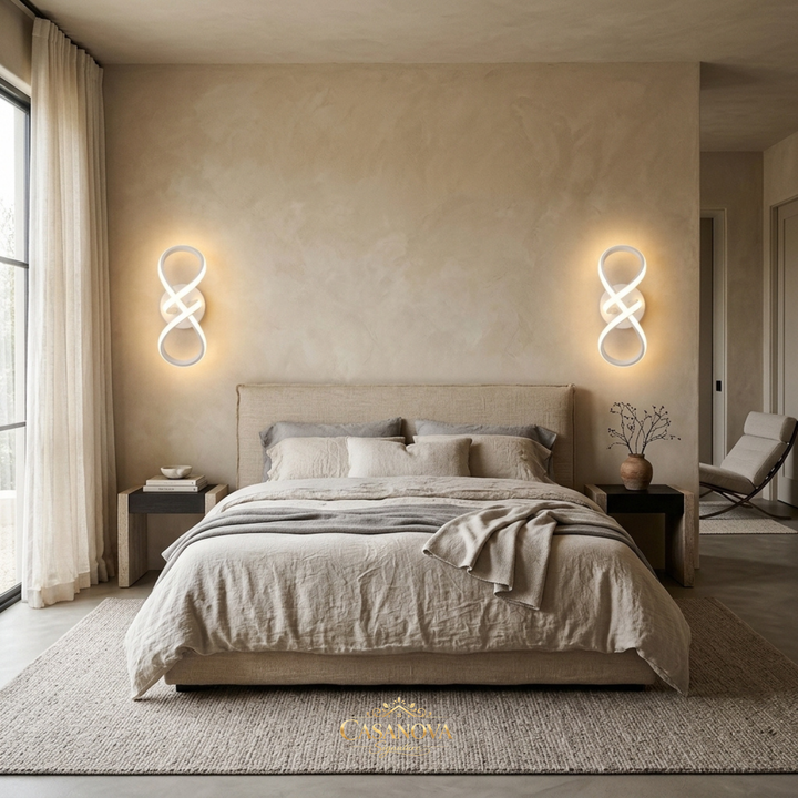 Applique Murale Contemporaine Spirale LED – Blanc Pur+2