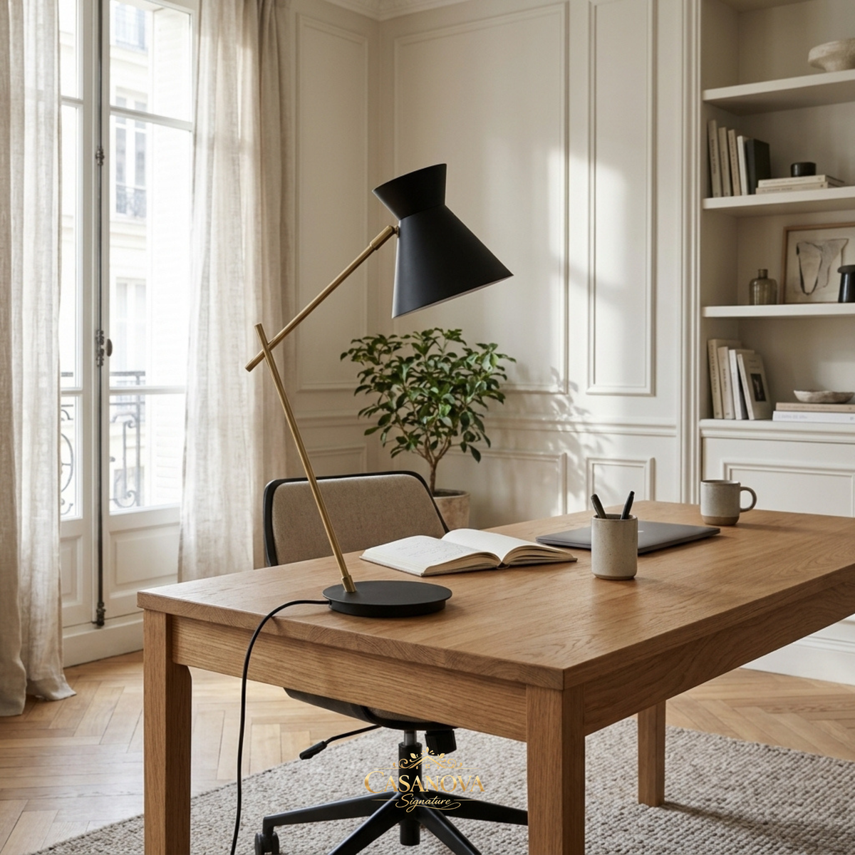 lampe-de-bureau-retro-chic-metal-noir-laiton-dore-eglo-amezaga