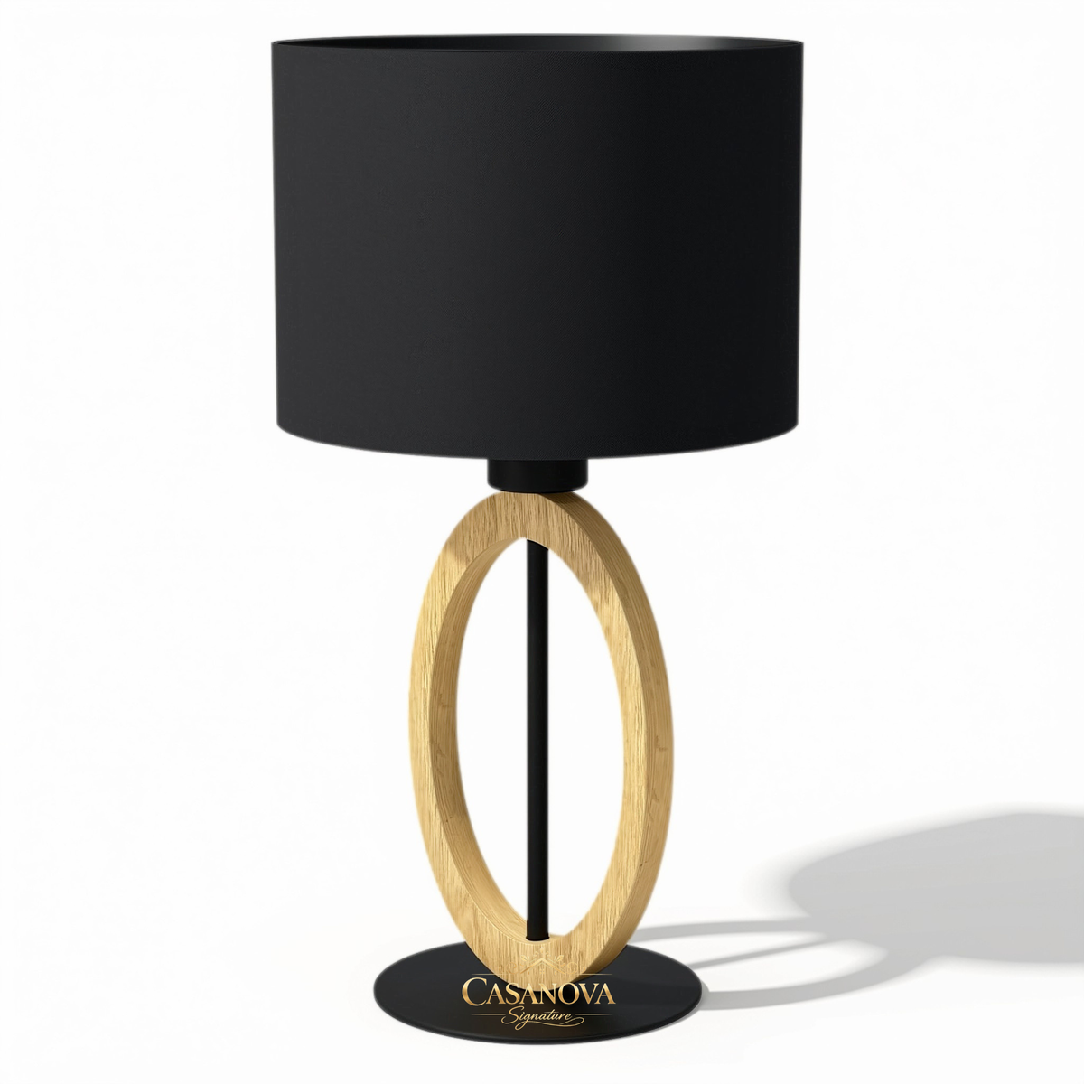 lampe-a-poser-anneau-bois-naturel-abat-jour-tissu-noir-eglo-basildon-prix-outlet