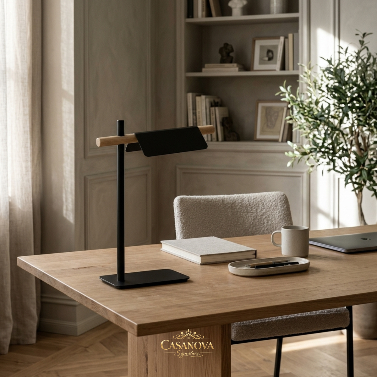 lampe-de-table-design-metal-noir-chene-clair-eglo-ermua