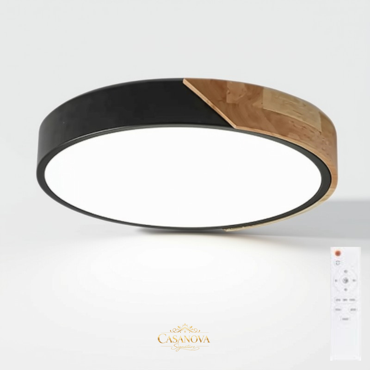 plafonnier-led-dimmable-bois-noir-avec-telecommande-rl-jano-prix-outlet