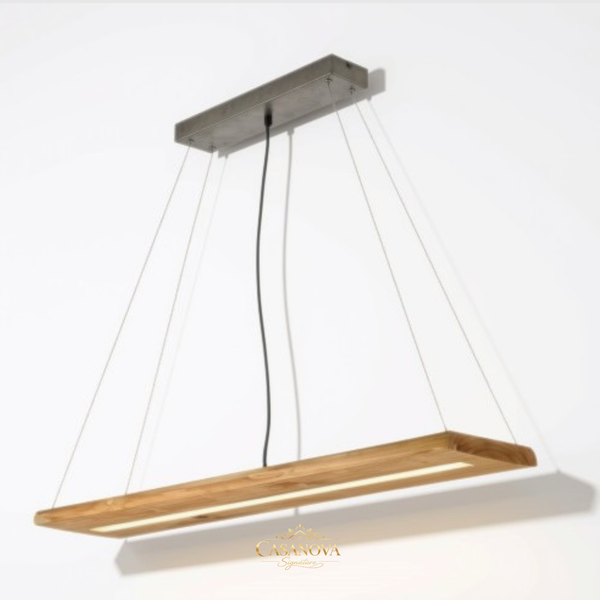 Suspension Linéaire LED Poutre Bois Massif – Trio Brad (Prix Outlet)