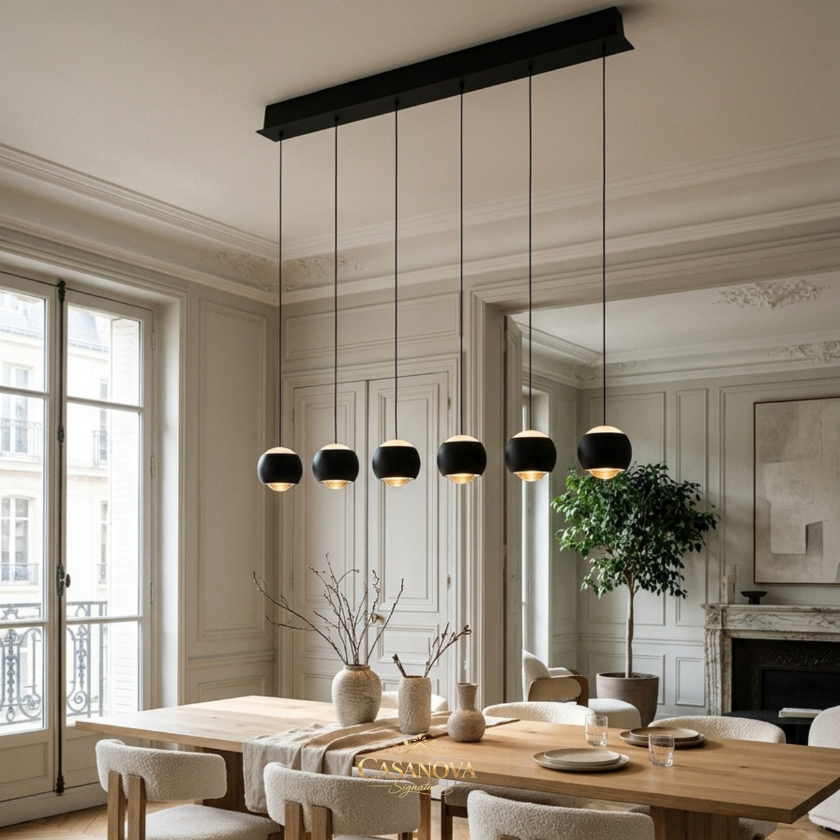 grand-lustre-suspension-cascade-led-multi-spheres-noir-musterring-cannon-prix-outlet