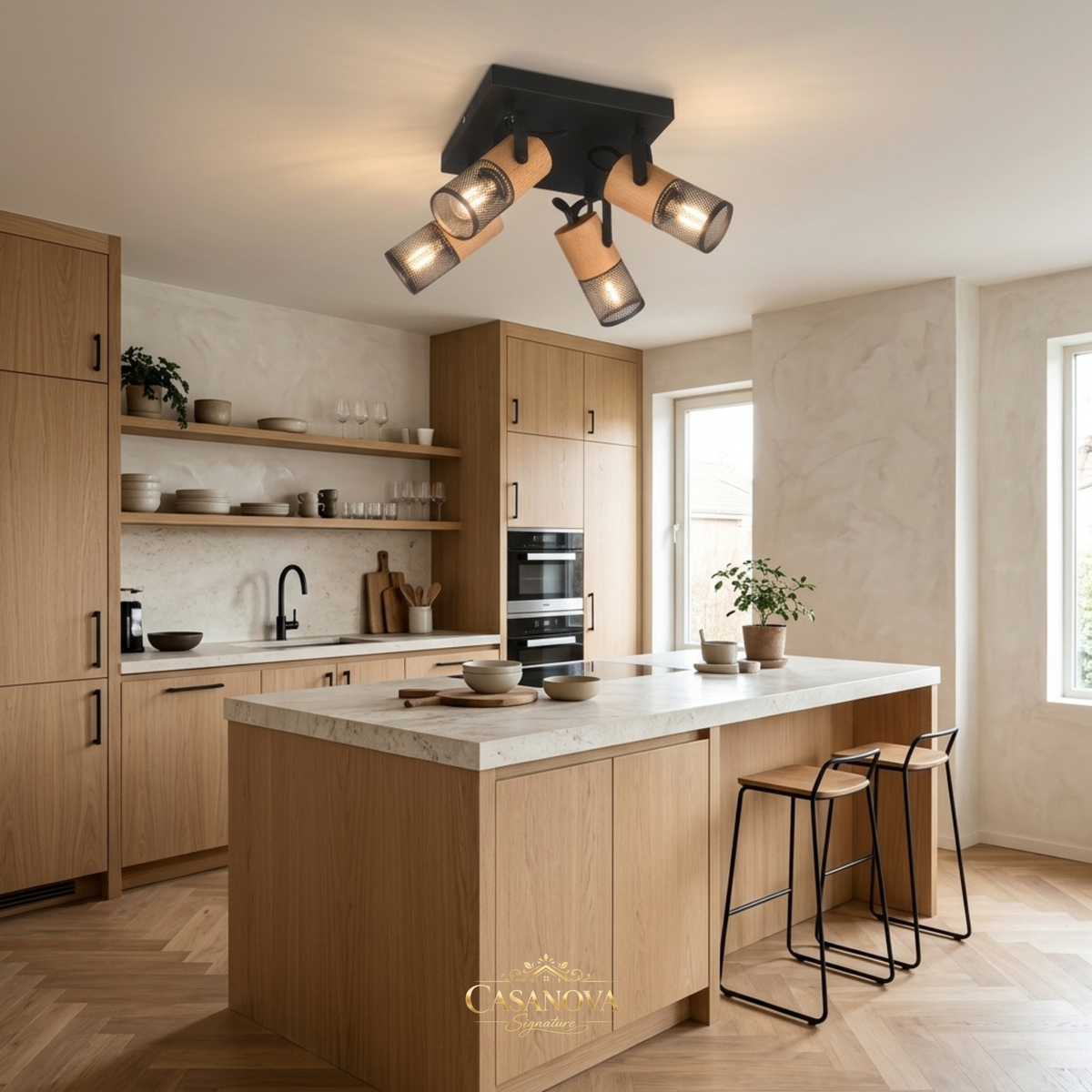 plafonnier-carre-4-lumieres-chene-resille-noire-trio-tosh